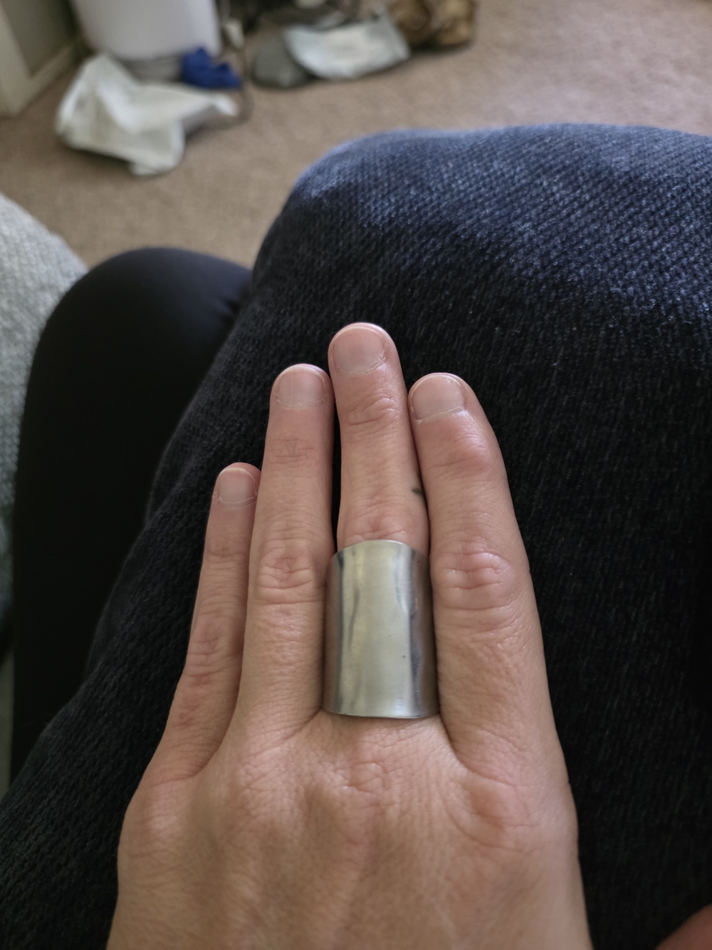 Wide Silver Statement Ring